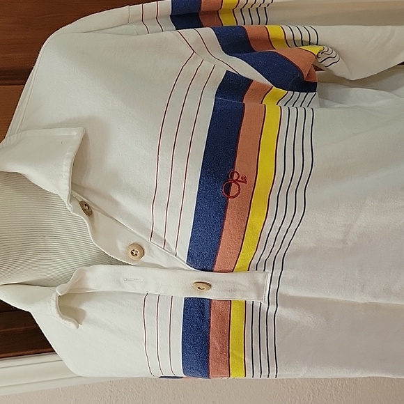 OP White Polo Shirt with Blue Label - Picture 2 of 8